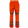 Kapton HV-516 poly cotton cargo trousers in orange. trousers have cargo pockets and kneepad pockets as well as back pockets. 