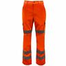 Kapton HV-516 poly cotton cargo trousers in orange. trousers have cargo pockets and kneepad pockets as well as back pockets.