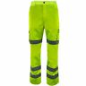 Kapton HV-516 poly cotton cargo trousers in yellow. trousers have cargo pockets and kneepad pockets as well as back pockets.