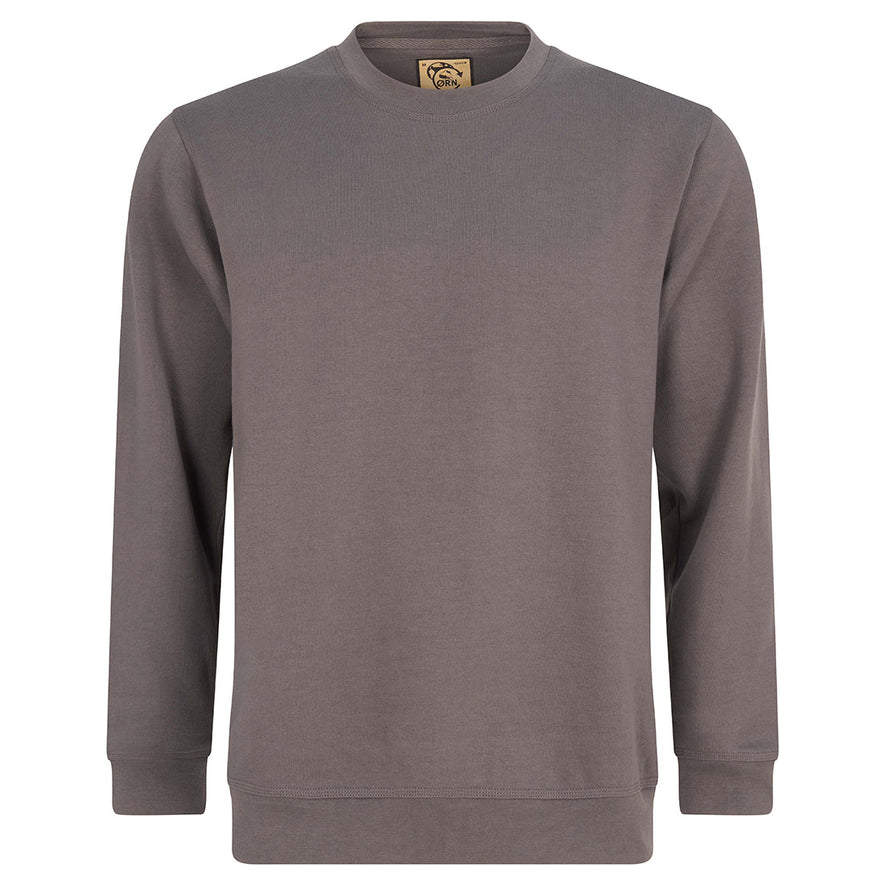 Orn Workwear Kestrel EarthPro Sweatshirt with round neck collar in graphite grey.