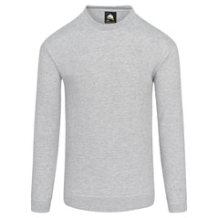 Orn Workwear Kite Sweatshirt with round neck collar in ash.
