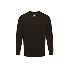 Orn Workwear Buzzard V-Neck collar Sweatshirt in black.