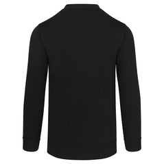 Back of Orn Workwear Buzzard V-Neck collar Sweatshirt in black.