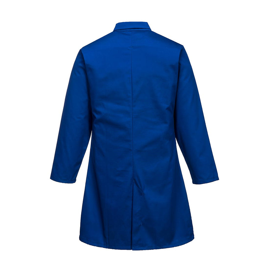 Royal Blue Collared Mens Long Food Coat