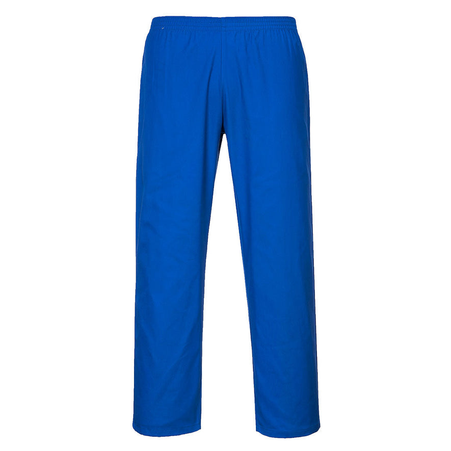 Royal Blue bakers trousers with elasticated waist.