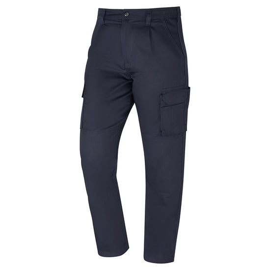 Orn Workwear ORN ladies Condor Combat Trouser in navy with button fasten, belt loops and cargo style pockets.