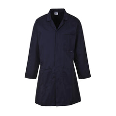 Navy Collared Mens Long Lab Coat