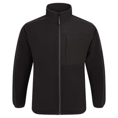 Orn Workwear Bateleur EarthPro Fleece in black with zip fasten and a left chest pocket.