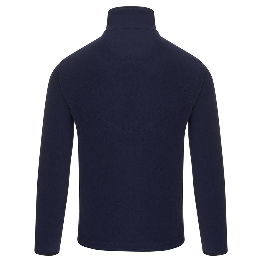 Back of Orn Workwear Falcon EarthPro Fleece in navy.