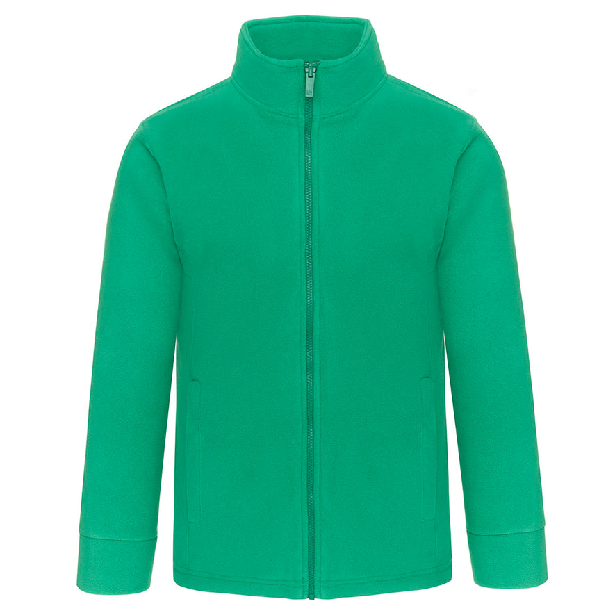 Orn Workwear Albatross Fleece in kelly green with full zip fasten.