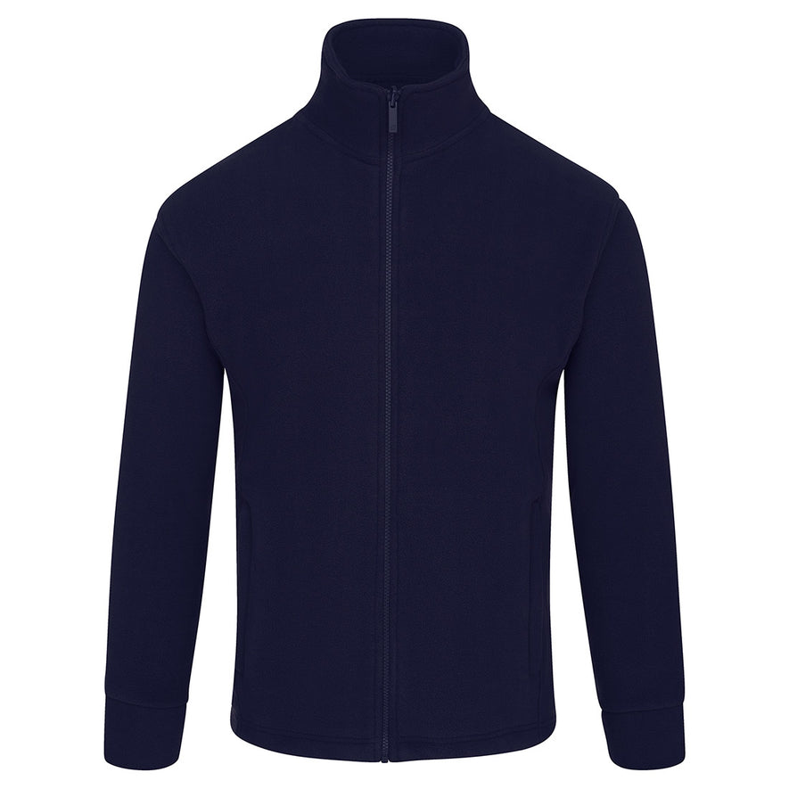Orn Workwear Albatross Fleece in navy with full zip fasten.