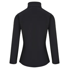 Back of Orn Workwear ORN Ladies Tern Softshell in black.