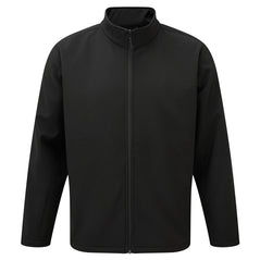 Orn Workwear ORN Skimmer Softshell in black with black zip fastening.