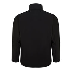 Back of Orn Workwear ORN Cardinal Heated Softshell in black.