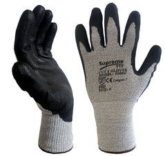 Grey/Black 501EC Cut resistant gloves, The gloves are cut level C. The gloves are optimised for the construction industry.