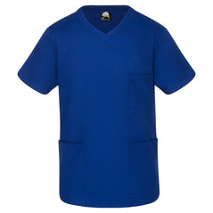 Orn Workwear Scrub Tunic in royal blue with pockets on the tunic lower with and left chest.