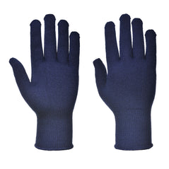 Navy Portwest thermal liner inner glove. Glove has an elasticated wrist.