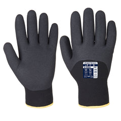 Black thermal winter glove with black lower 
