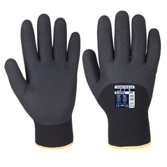 Black thermal winter glove with black lower