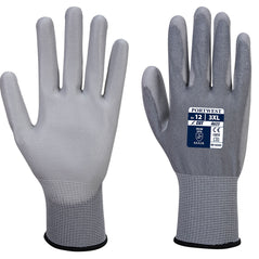 Grey eco cut resistant gloves with light grey palm and grey wrist.