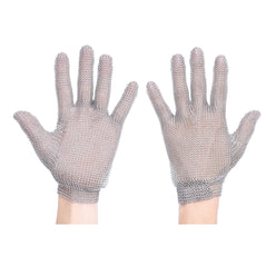 Silver chainmail gloves