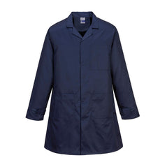 Navy Anti-Static ESD long Coat with collar
