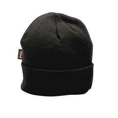 black Knit Cap with Insulatex Lined log tag