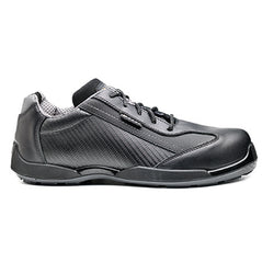 Base Diving Safety Shoe in Black with a black scuff cap, protective toe and black laces. 