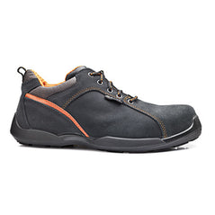 Black and Orange Base Scuba Safety Shoe with a protective toe and orange contrast on the stitching of the boot.