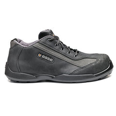 Black Base Rally Safety Boot with a protective toe and scuff cap on the toe.