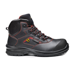 Black and Red Base Matar Top Safety Boot with a protective toe and red contrast on the stitching of the boot.