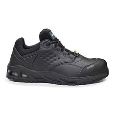 Black Base K Cross Safety Trainer with a protective toe, scuff cap and lace tighten.