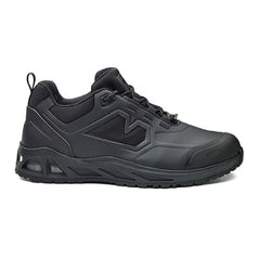 Black Base K Up Safety trainer with a protective toe, scuff cap and contrast on the top and sole of the trainer.