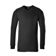 Black portwest thermal baselayer long sleeve t-shirt. Top has elasticated wrist.
