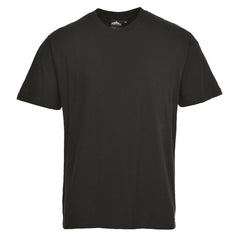 Black Portwest Premium T-Shirt. Shirt has a round neck.