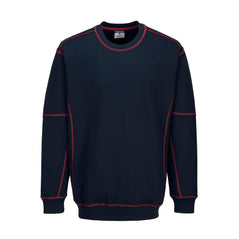 Navy Essential Two Tone Sweatshirt with red trim