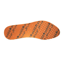 Orange Base Record Insole with a textile finish and grey branding.