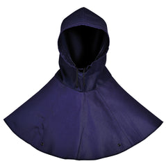 Bizweld navy hood and cape to protect from sparks.