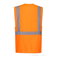 Orange Hi-Vis Executive Vest With Tablet Pocket
