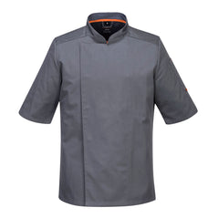 Steel Grey Portwest Meshair Pro Short Sleeve chef jacket.