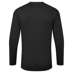 Back of Portwest DX4 T-Shirt long sleeve in black with crew neck.