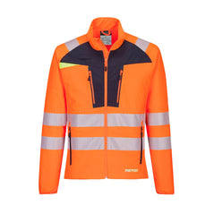 Orange DX4 Hi-Vis Zip Base Layer with blue chest and reflectve strips