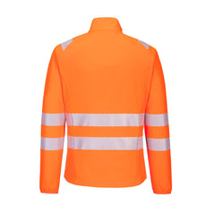 Orange DX4 Hi-Vis Zip Base Layer with blue chest and reflectve strips