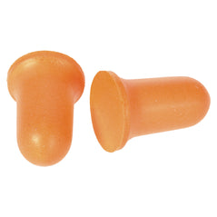 Orange bell shape ear plugs. comes in a 200 pack.