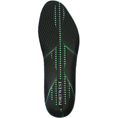 Gel Cushion Arch Support Insole with black and green patterns.