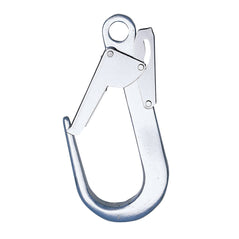 Silver scaffold hook. Hood as attachment look and hook tighten.