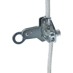 Silver detachable grab rope and white rope.