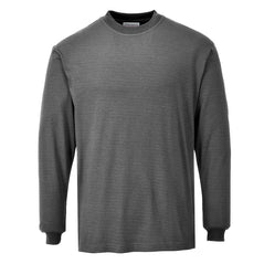 Grey flame resistant anti static long sleeve t-shirt.