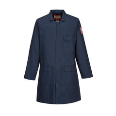 Navy Flame resistant standard coat with two lower pockets and one chest pocket.