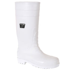 White Portwest safety food wellington. Wellington has Protective sole and a white steel toe.